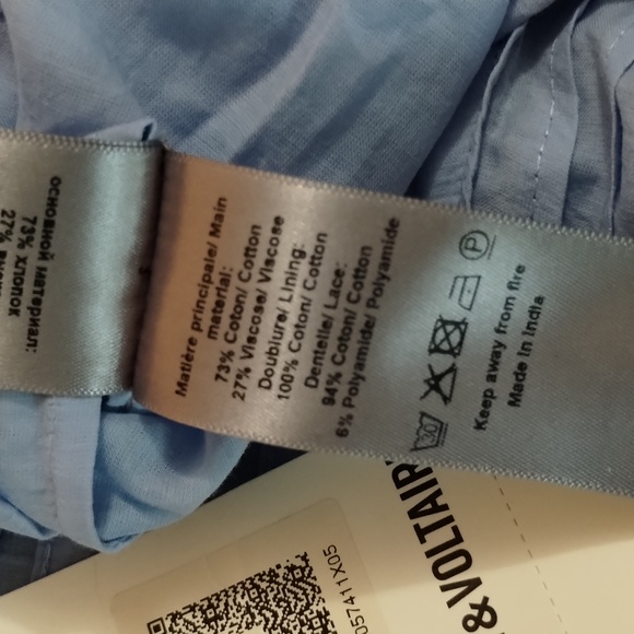 ZADIG & VOLTAIRE Ronelo Tomboy Oxford Blue Cotton Midi Dress Size Large - Picture 8 of 11